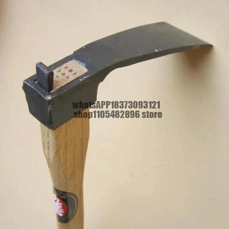 Forged Small Hoe Bamboo Digging Wooden Handle Durable Forging Gardening Tools Planting Flowers and Vegetables Loose Soil