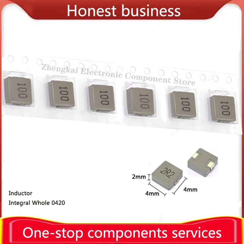 10Pcs Inductor Integral Whole 0420 10uH 100 15uH 150 22uH 220 4x4x2mm Anti-interference 4*4*2mm