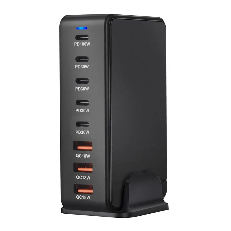 PD Charger 8-Port Multiple Port Pd Charging Station Multi USB C Charger For Travel Home Office