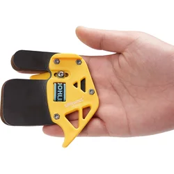 Toparchery Genuine Cowhide Finger Tab Right Handed Finger Guard For Beginner and Children Archery Shooting Hunting Supplies