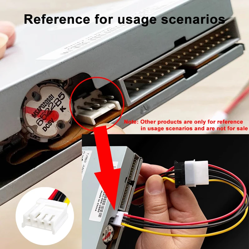 20cm Big 4 Pin Molex to Small 4Pin Convert Cable FDD Floppy Drive Power Supply cord Computer IDE to Power Connection Plug Cord - Image 6