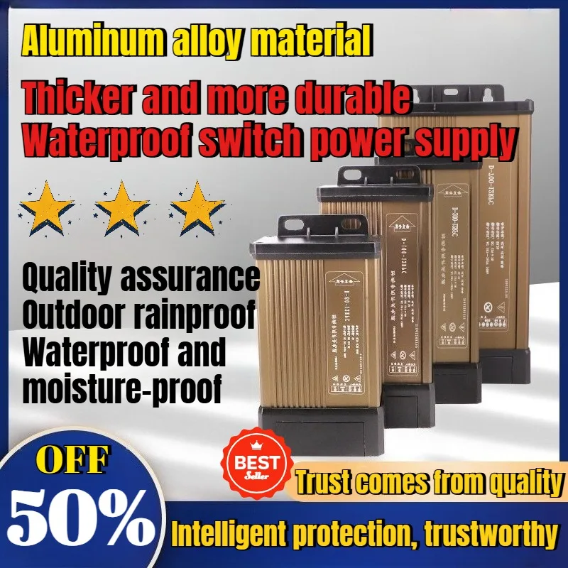 

LED Waterproof Switching Power Supply for Surveillance Light Box Advertising Light Strip Decoration 220V Lighting Transformer