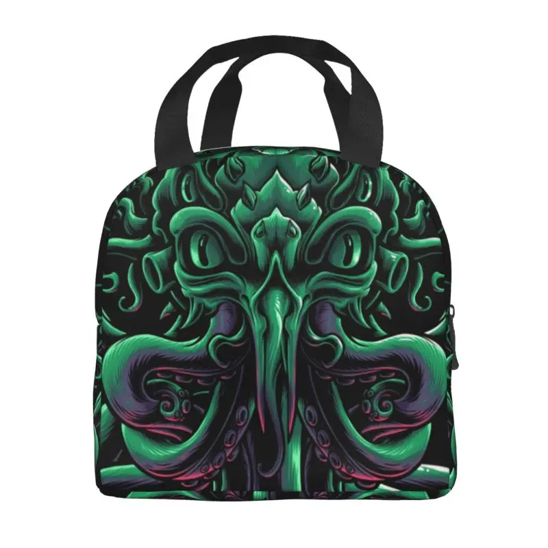 Cool Lovecraft Cthulhu Insulated Lunch Bags for The Old God of R'lyeh Graphic Resuable Thermal Cooler Food Lunch Box Work