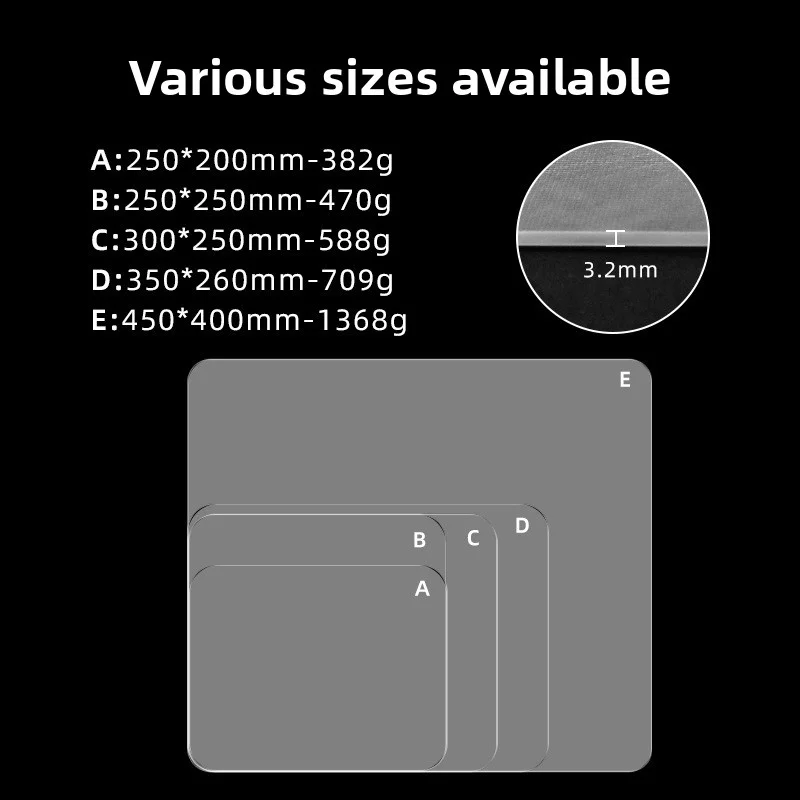 Gaming Mouse Pad Glass Mousepad For Gamer Water Dust Resistant Mouse Mats Smooth Photovoltaic Glass Mouse Pad FPS Esports Pads