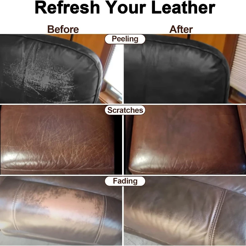 MIRAVEXL Leder-Reparaturpaste 50ml, Lederfarb-Erneuerer für Autositze, Sofas, Schuhe, Vinyl - Repariert Schrammen & Kratzer – Detail 4
