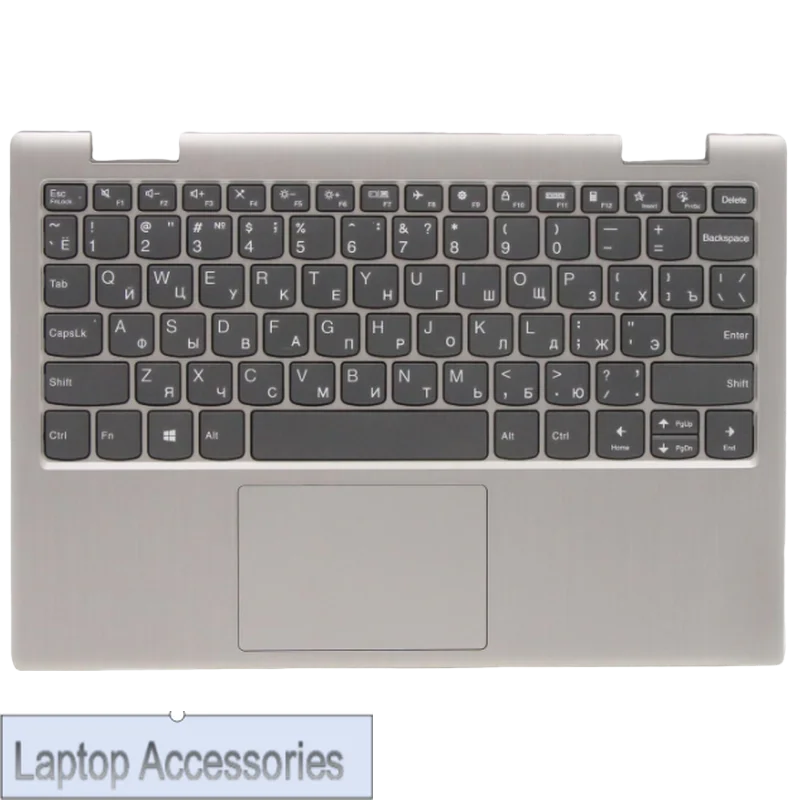 

RU Russian Platinum Grey Keyboard Upper Case Palmrest Shell Cover For Lenovo Ideapad Flex 3 11 11IGL05 11AGL05 5CB0Z51636