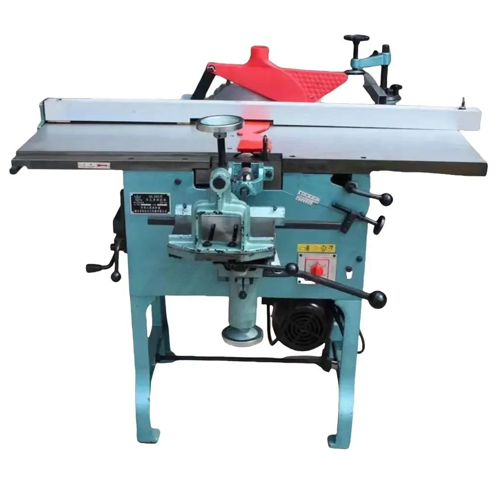 Multifunctional Combination 4 Functional Bench for Woodworking-Factory Price Sawing Planing Drilling Mortising Machine