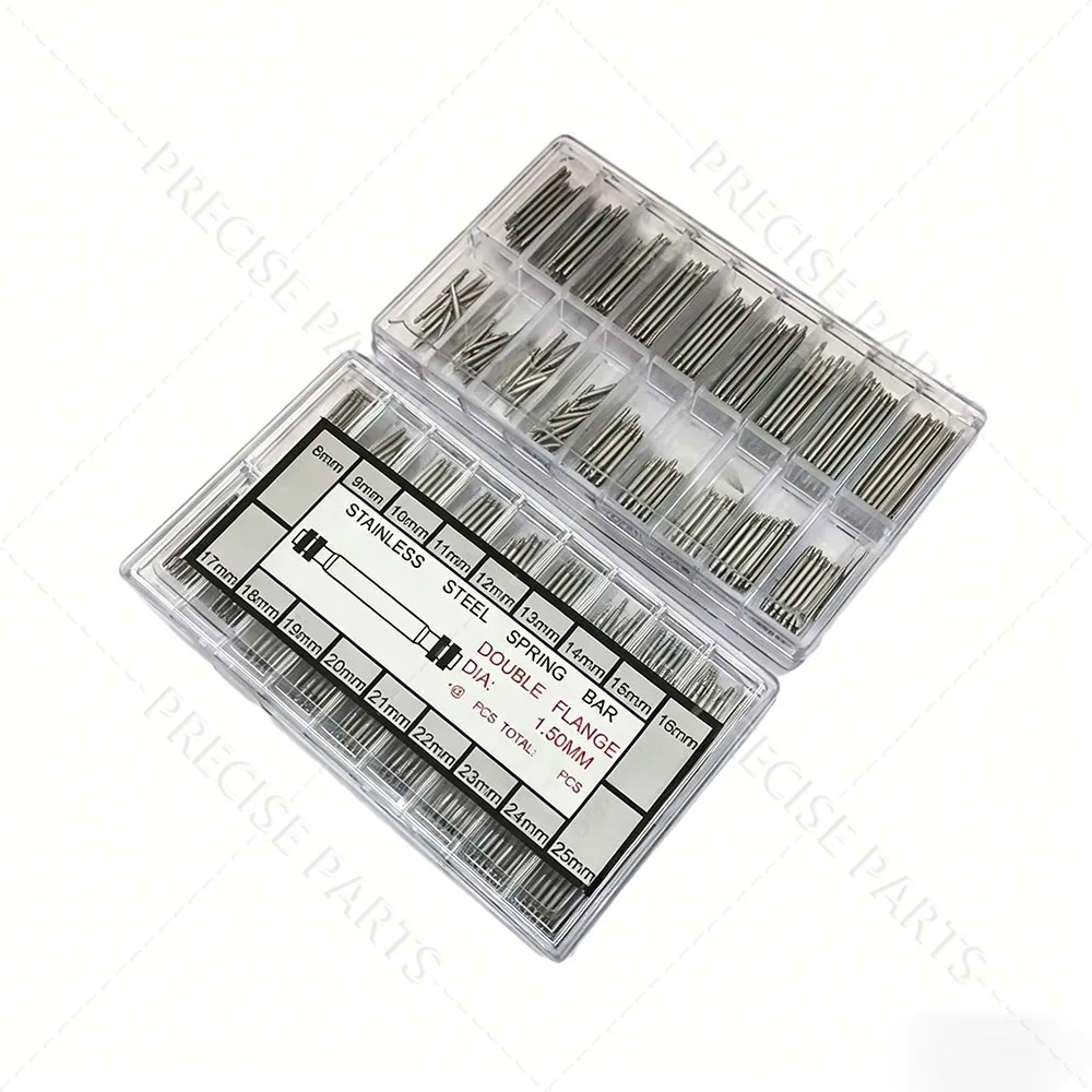 360Pcs/Set Stainless Steel Watch Spring Bars, 8mm-25mm Universal Metal Watch Band Pins, Professional Watch Strap Repair Accessor