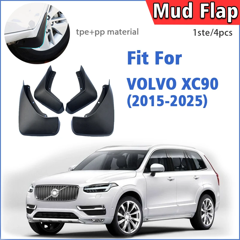 

For Volvo XC90 2015 2016 2017 2018 2019 - 2025 Mud Flap Guards Splash Mudguard Fender Mudflaps Car Accessories Front Rear 4pcs