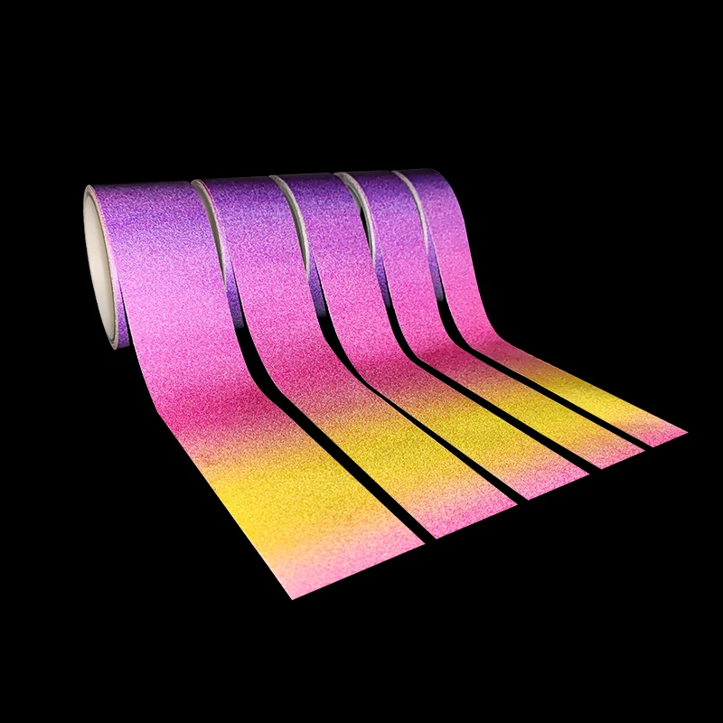 Roadstar Rainbow Colorful PET Reflective Car Sticker Warning Tape for Bike & Motorcycle - Multi-Size Car Decals Decoration