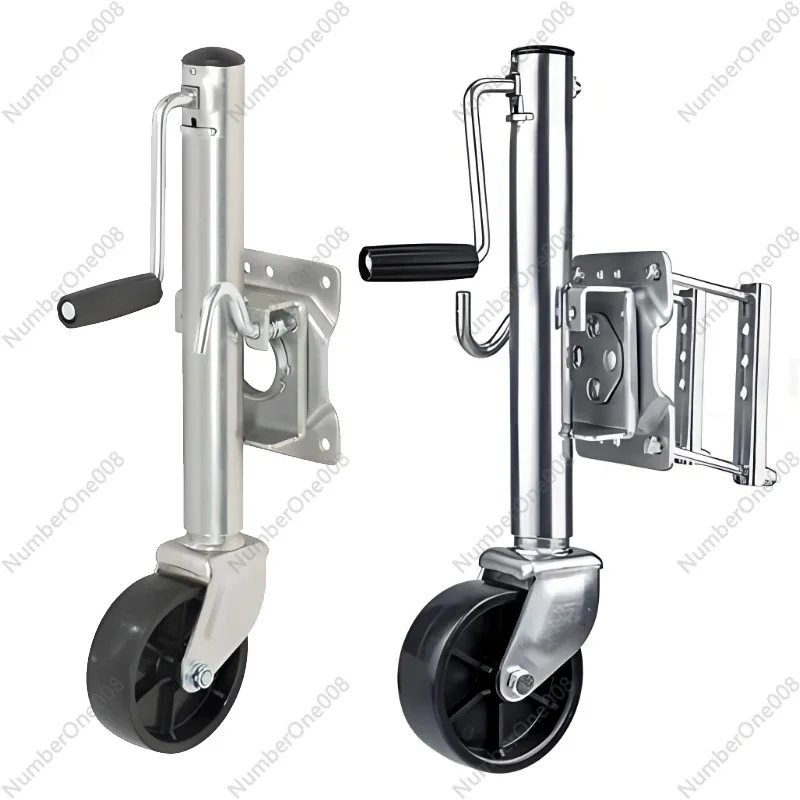 

Single Wheel Trailer Jack with Guide Wheel Heavy Duty for RV Off-Road Towing Accessory
