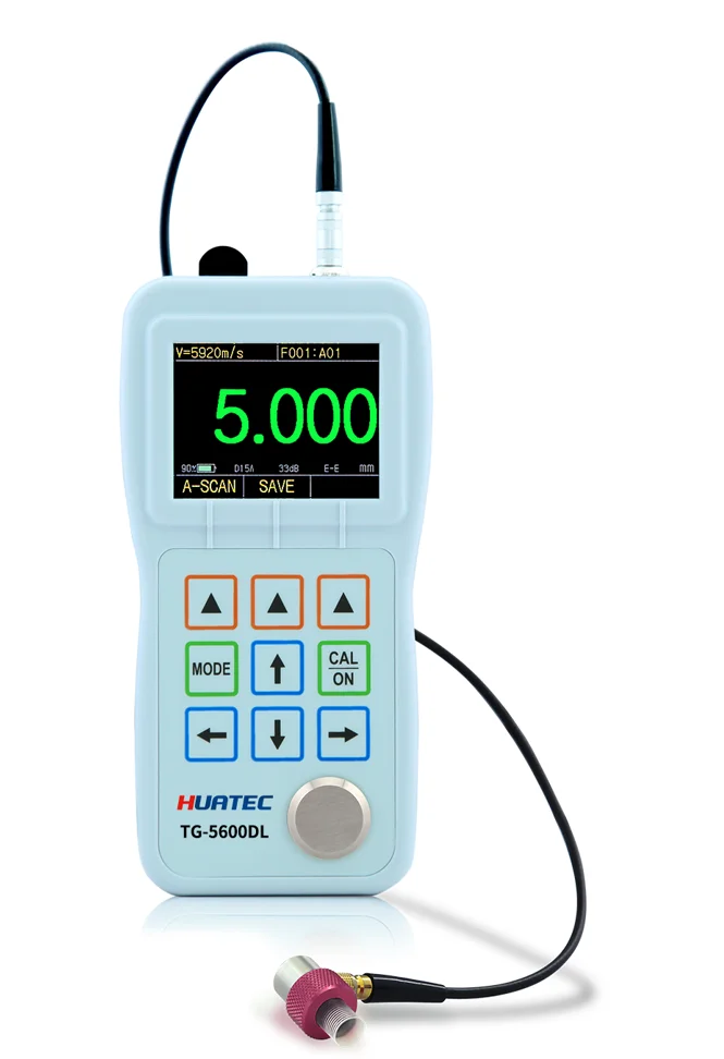 Single and dual element color screen Ultrasonic Thickness Gauge TG5700DL, Through coating ut thickness measuring instrument