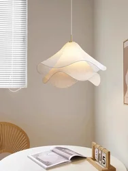 Nordic Flowers Cloth Pendant Lights For Dinging Room Kitchen Chandelier Indoor Lighting Bedroom Atmosphere Hanging Lamp Fixtures