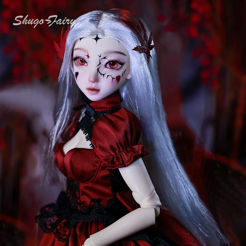 Puppet Bjd Doll 1/4 Blythe Retro Maple Gothic Lolita Red Black Princess TutuSkirt New Year Toy Dolls Gift for Girl Shugafairy