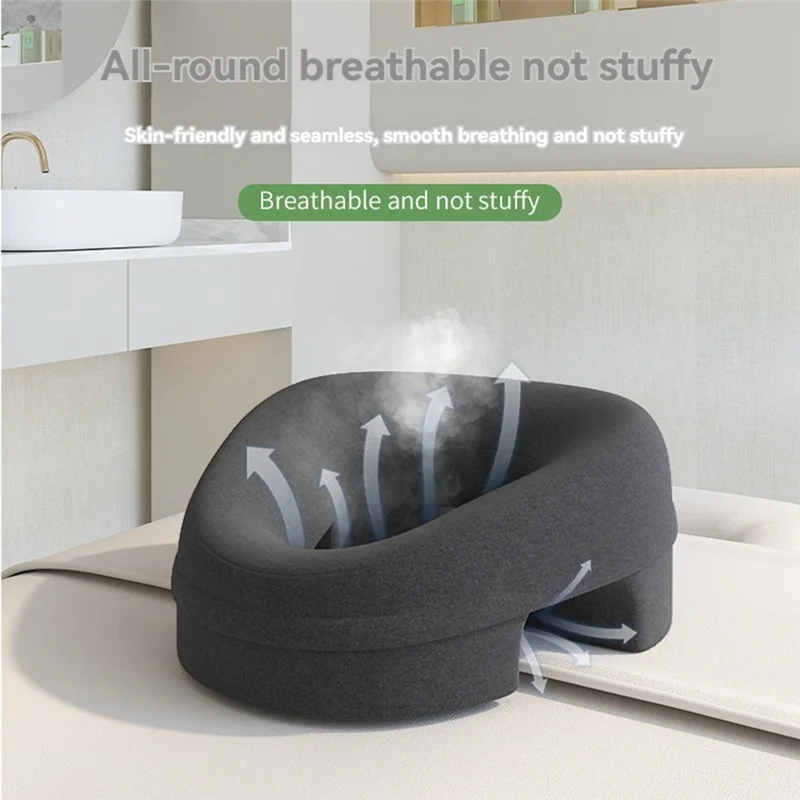 AAAC-almohada para la cabeza transpirable de espuma viscoelástica, almohada ergonómica para tumbarse, almohada de apoyo para masaje corporal, almohada para descanso facial