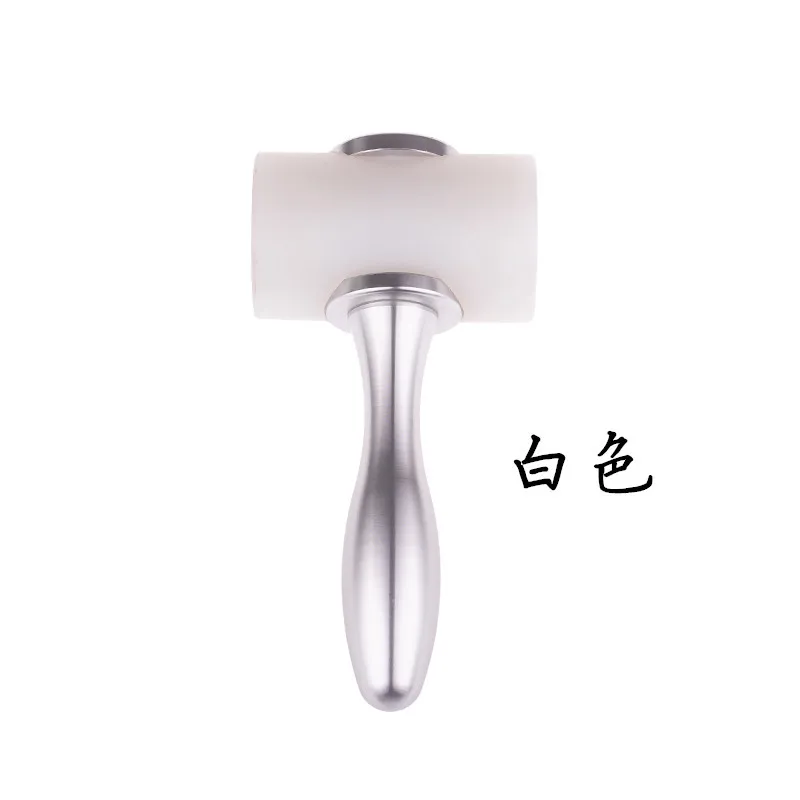 Leather Carving Hammer, Nylon Hammer, Printing Tool, Diamond Cutting Hammer, Aluminum Handle, T-shaped Hammer, Black and White