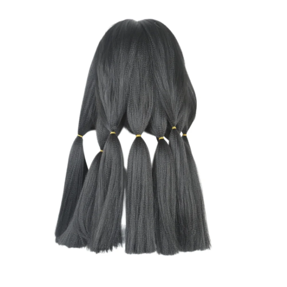 GACHIAKUTA Jabber Cosplay Wig Gschi Akuta Jabber Wongar Wig With Rose Net 3