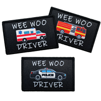 Wee Woo Driver Patch - Police Car, Ambulance EMT, or Fire Engine Driver - Funny 2\