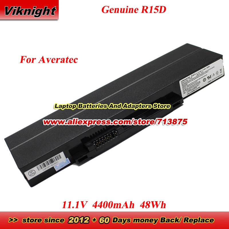 

Genuine R15D #8750 SCUD Battery 23+050242+02 R14KT1 for AVERATEC 3150HD 3225HS N2300 R15B Durabook S13Y S14Y S15T Hasee A180
