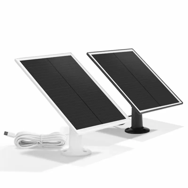 5V Solar Panel Charging Waterproof Portable Solar Panel 4w for Arlo Camera/Eufy Security Wireless Ring Doorbell Blink Video Cctv view 2