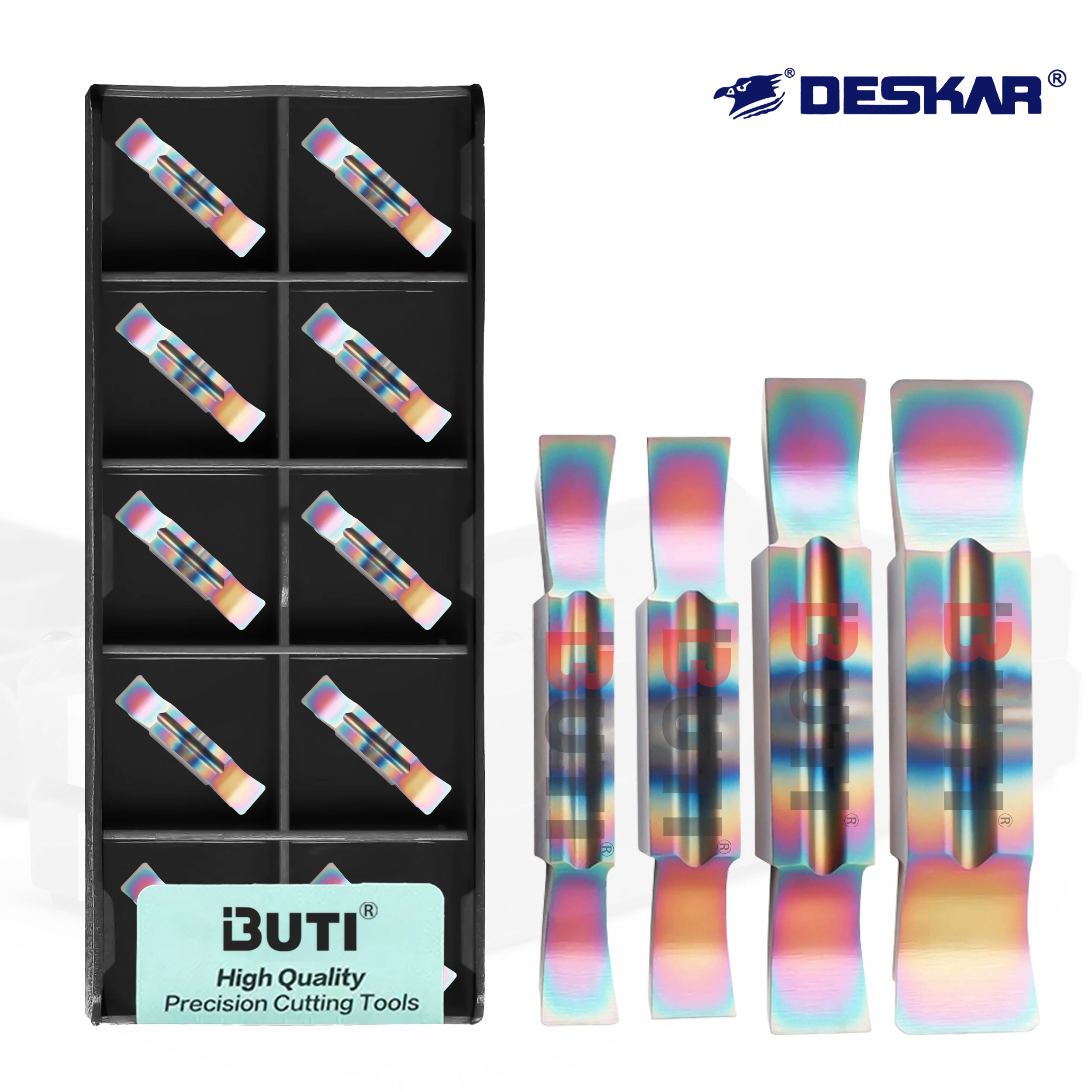 MGGN Series Lathe Colorful Decimal Point Grooving Insert Lathe Grooving Insert MGGN350-JM Suitable For Hardened Steel Processing