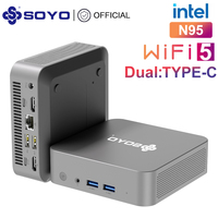 SOYO M4 Air Mini PC Intel 12th N95(up to 3.4GHz) Mini Desktop Computer 8GB RAM 256GB SSD Support 4K HDMI with Dual WiFi, BT5.0