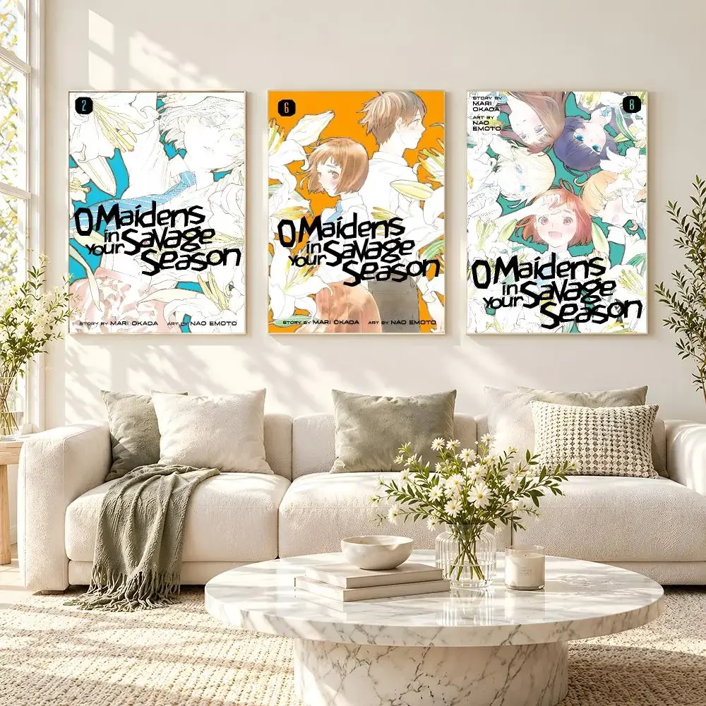 comic O Maidens in Your Savage Season Poster Poster HD Frameless Fresh Natural Style Wall Art Home Decor For Living Room Bedroom