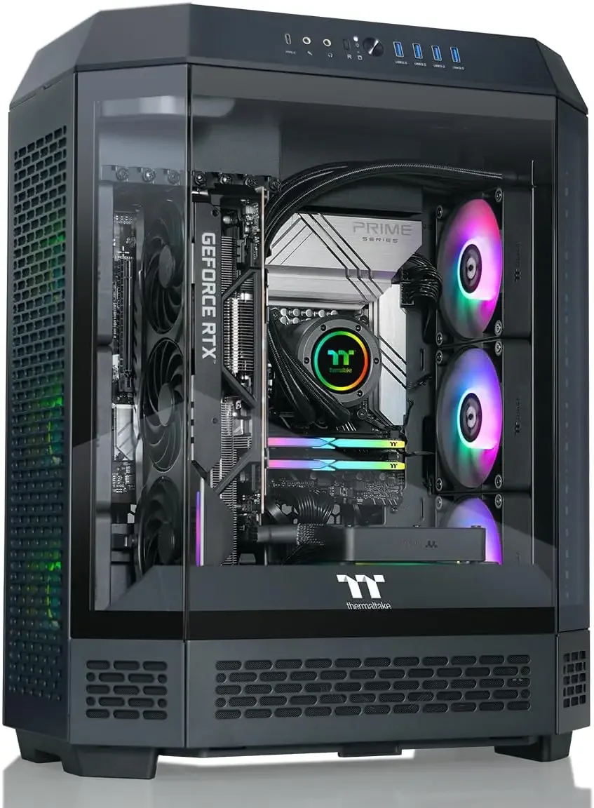 Desktop Gamer Thermaltake Reactor 9080 (AMD Ryzen) ™ 9 9900X3D, Memória ToughRam 32GB DDR5 6400MT/s RGB, NVIDIA ® GeForce