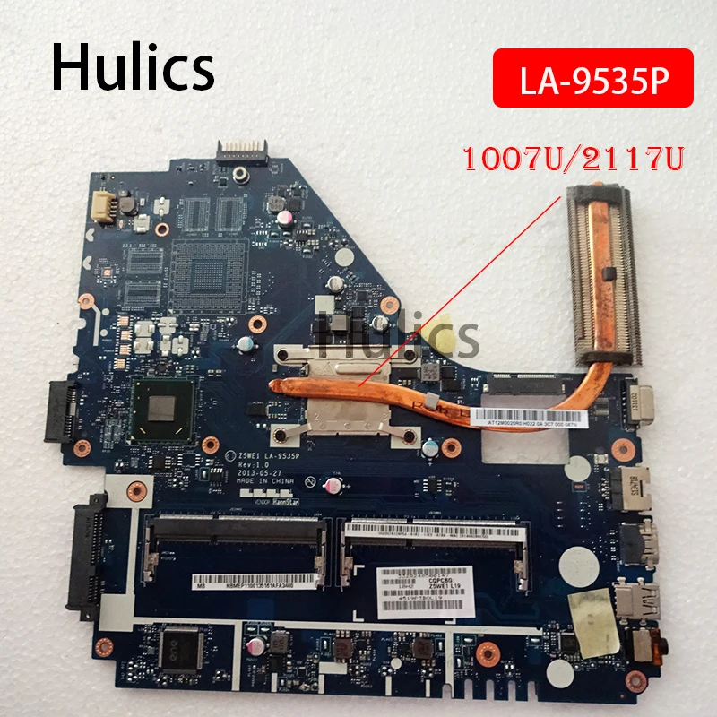 

Hulics Used Z5WE1 LA-9535P Mainboard For Acer Aspire E1-530 E1-570 E1-570G Laptop Motherboard 1007U 2117U CPU