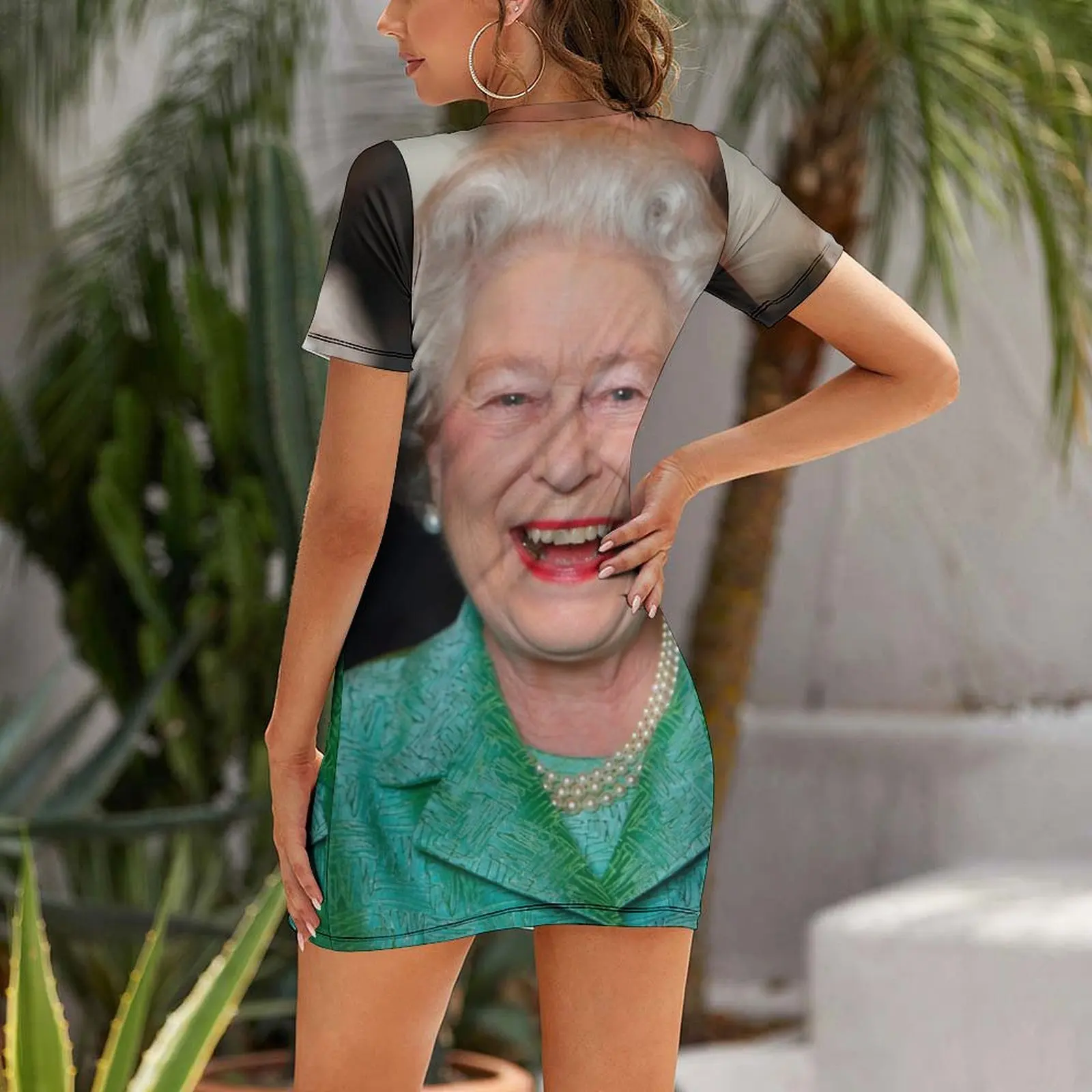 HM Queen Elizabeth II Windsor 2010 Photo HD Short Sleeved Dress Summer dresses for women dress dresses