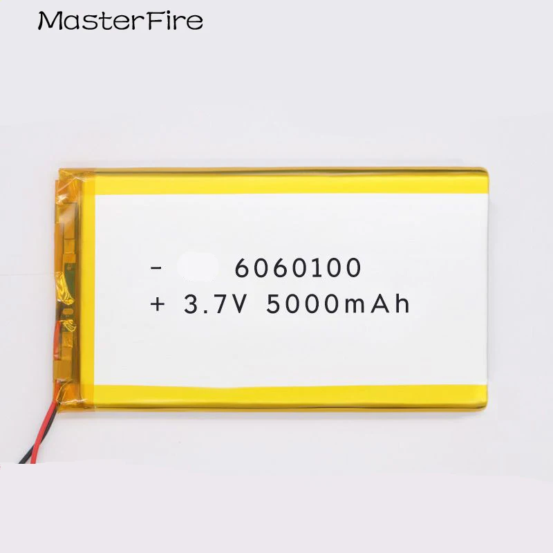 

3.7V 5000mah Rechargeable Lithium Polymer Battery 6060100 for Power Bank Digital Play Lamp Hand Warmer Power Tool Batteries Cell