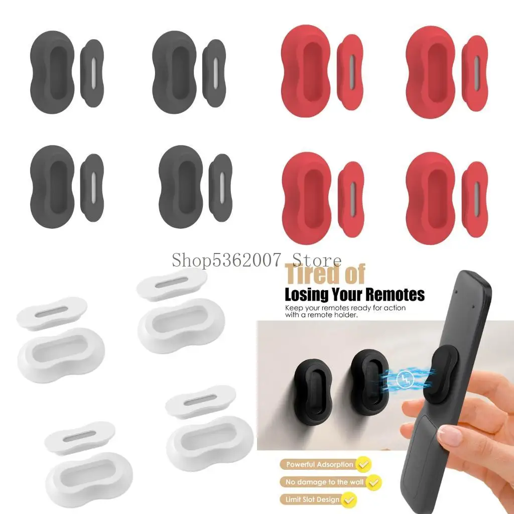 

Silicone Remote Control Holder Adhesive Sticker Nonslip for Home Office Easy Installation Compatibility 40JB
