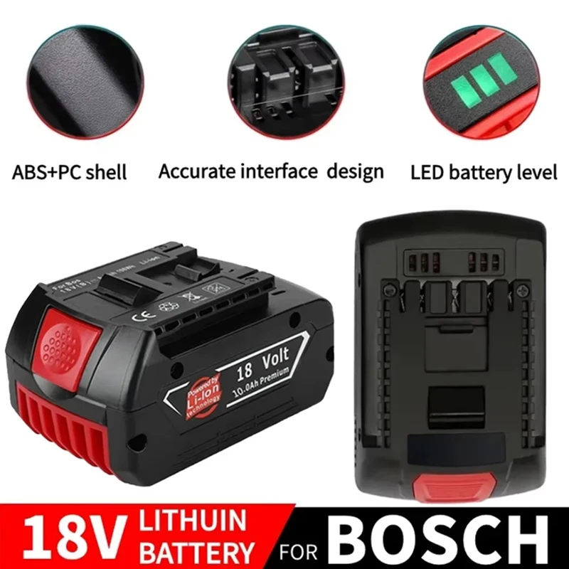 For BOSCH Authentic 18V BAT609 BAT610 For Bosch 18V Professional 18V Li-ion Battery Drill Battery GBA18V GSR18V BAT618 BAT619