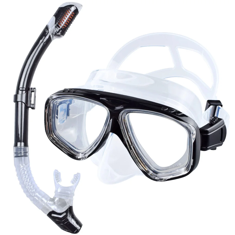 Myopie-Tauchmaske, Schnorchel-Set, Trockenoberteil, kurzsichtig, Schwimmbrille, kurzsichtig, Silikonrock, Kurzsichtigkeit -1,0 bis -9,0 – Detail 12