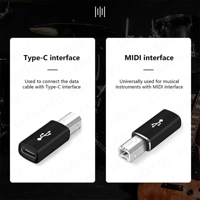 USB Typ C Weibliche Zu USB B Männlichen Adapter Für Drucker Tastatur Klavier Elektronische Trommeln Typ B 2,0 Elektronische Instrument konverter