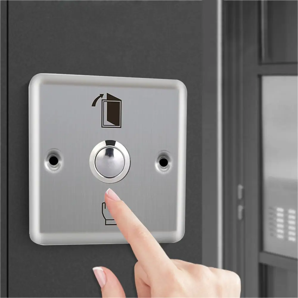 Stainless Steel Door Exit Switch Push Button Release Switch Door Opener Access Control Switch Electronic Door Lock