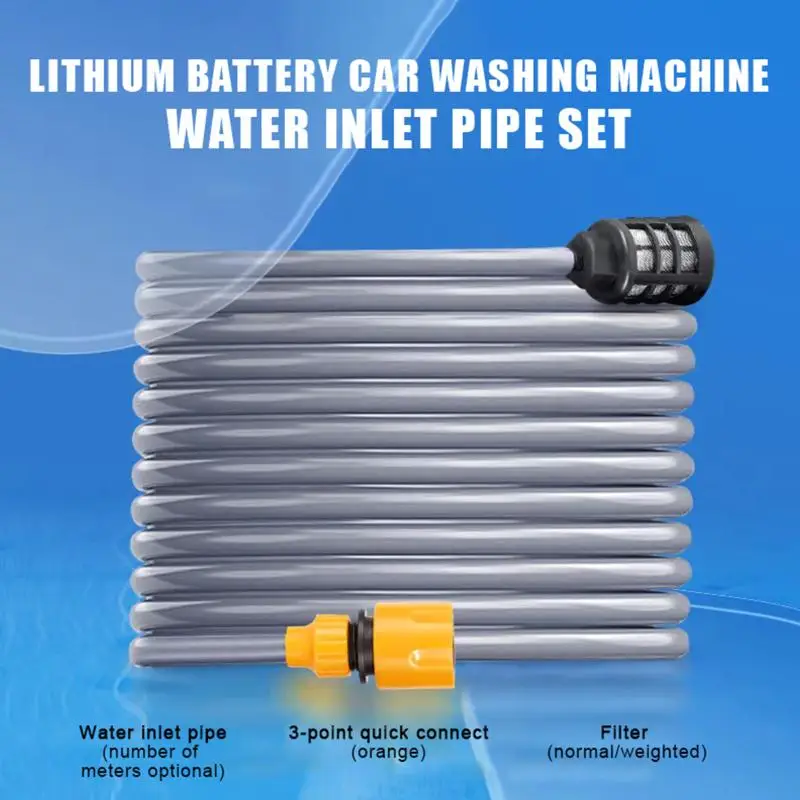 Water Inlet Pipe Set For Lithium Battery Wash  Pipe For Wireless High Pressure Washer Car Accessory