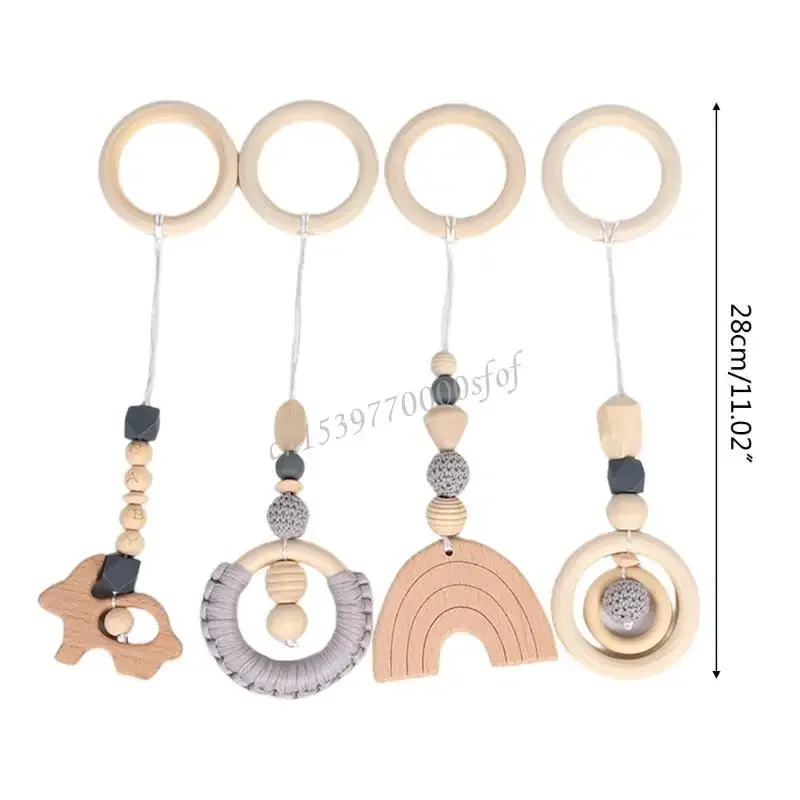 4 قطعة/المجموعة الطفل الحسية للعب الصالة الرياضية الإطار النشاط معلقة المعلقات اللياقة البدنية رف زينة عربة الحلي J60B