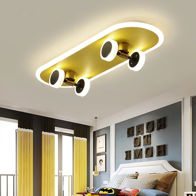 

Scooter boy ceiling light Design Decorative Led creative lamps Creative for Children'S Room Warm Bedroom anime room decor light