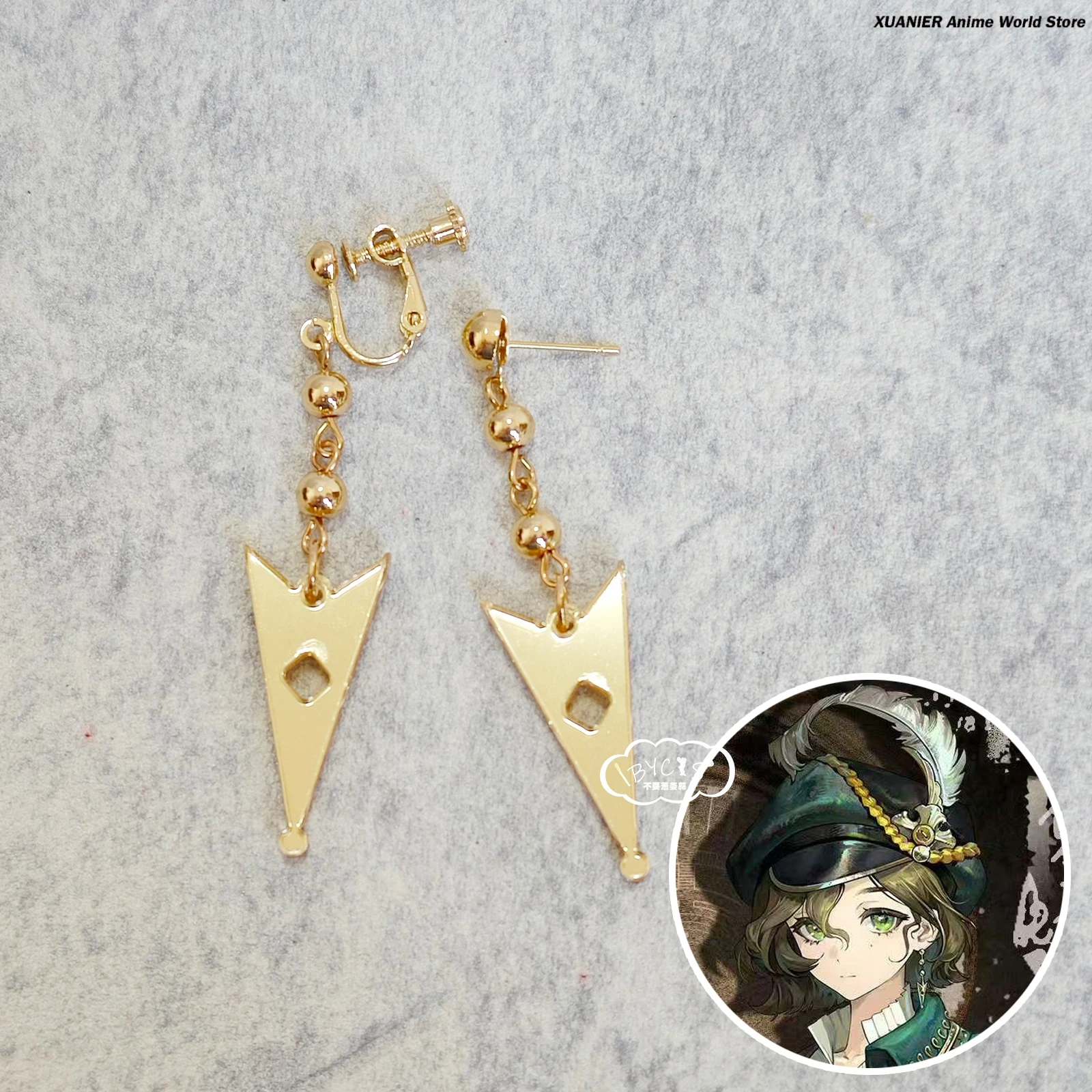 Juego Recoleta Reverse: 1999 pendientes con Clip para oreja de dibujos animados, joyería, accesorios para disfraz de Cosplay, regalo