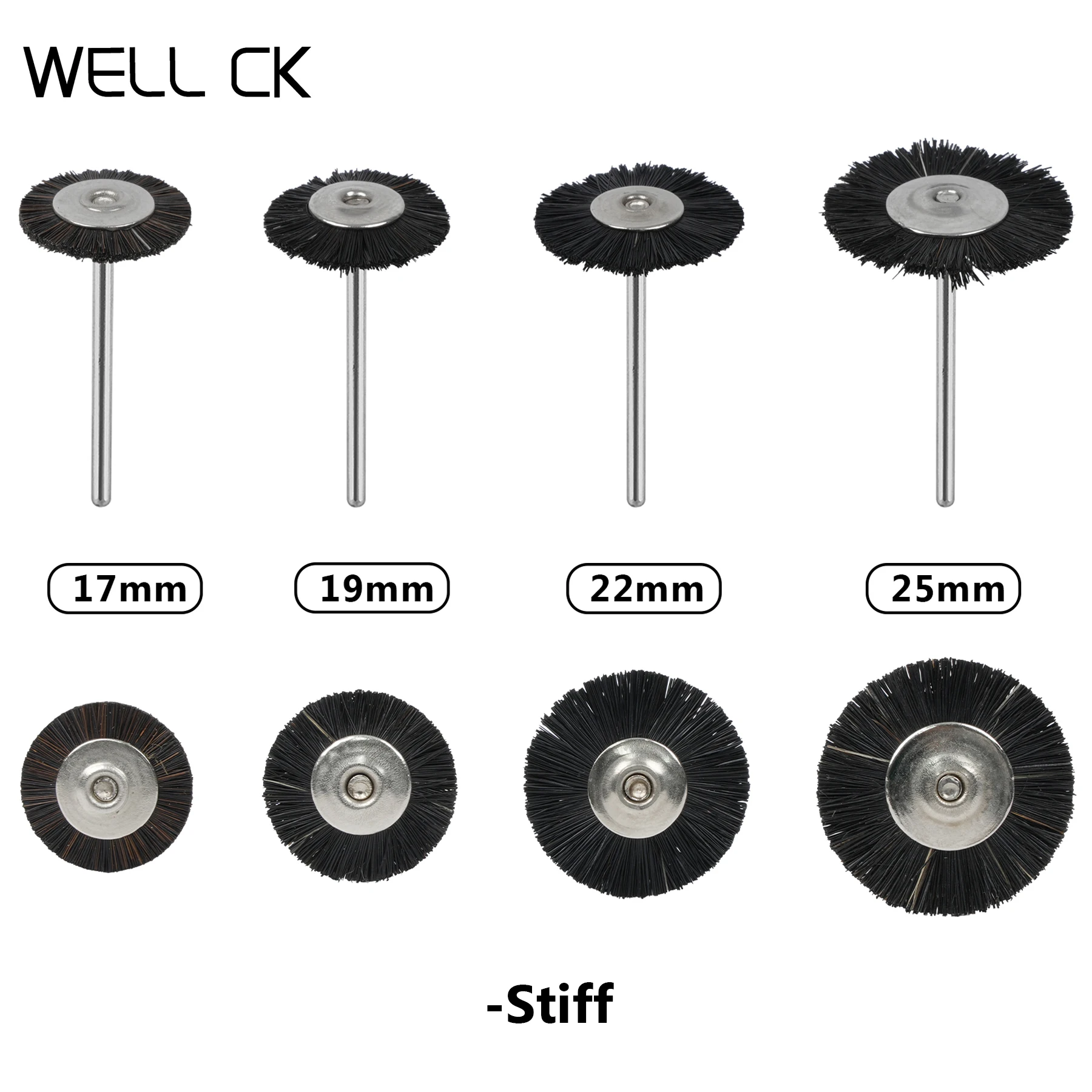 10Pcs Well CK Dental Tools Laboratory Polishing Brushes Wheel Buffs Stiff Rotary Low Speed HP Shank 2.35mm Dentist Jewelry DIY