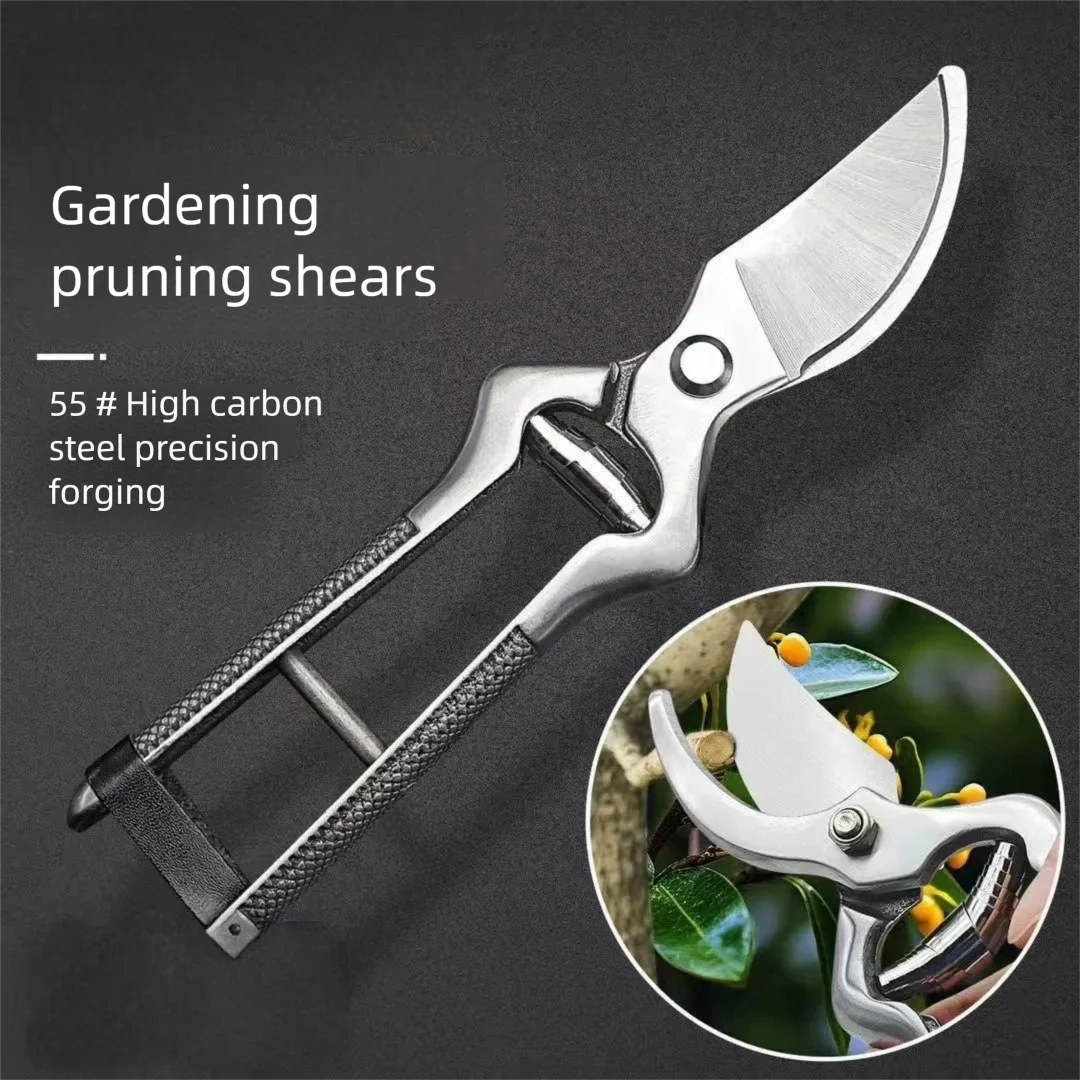 Heavy-Duty Pruning Shears Floriculture Orchards Landscaping Bonsai Trimming All-Steel One-Piece Household Effort-Saving Shears