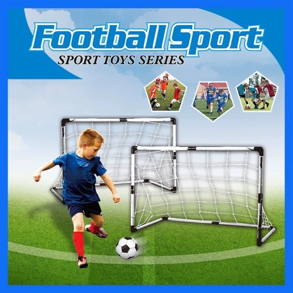 Mini Soccer Goal Set Portable Assembly Football Goal Net With Ball Toy Indoor Outdoor Backyard Sports Game Toy For Boys Girls