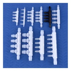 Equal Dia 6-Ways Hose Connector 5~200pcs 2.4~7.9mm Liquid Gas Diverter 8-4mm 4 ~ 10-Ways Pagoda Joint  Aquarium Air Pump Adapter