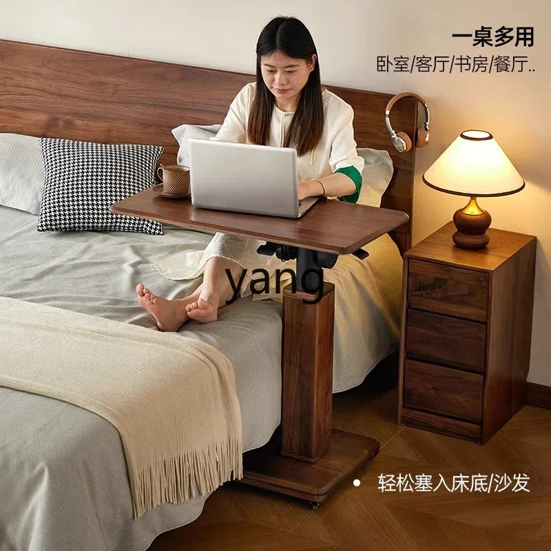 Picture 5: LTT Mobile Lifting Computer Desk Solid Wood Folding Home Bedside Table Desk