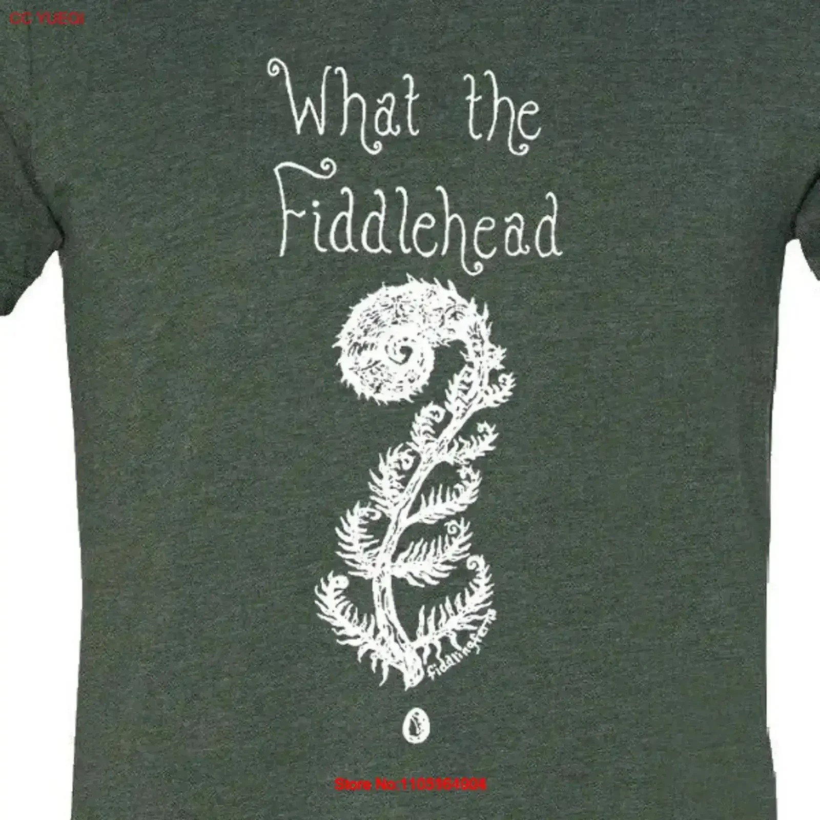 تي شيرت What the Fiddlehead للرجال Foraging New Brunswick Maine East Coast Canada Canadiana Forest خمر ملابس الشارع المغسولة الناعمة #1