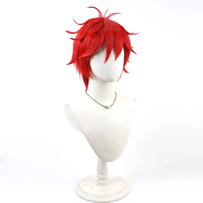 Anime Re Zero Reinhard Van Astrea Cosplay Wig Red Short Hair For Men Women Halloween Party Costume Heat Resistant Synthetic Wigs