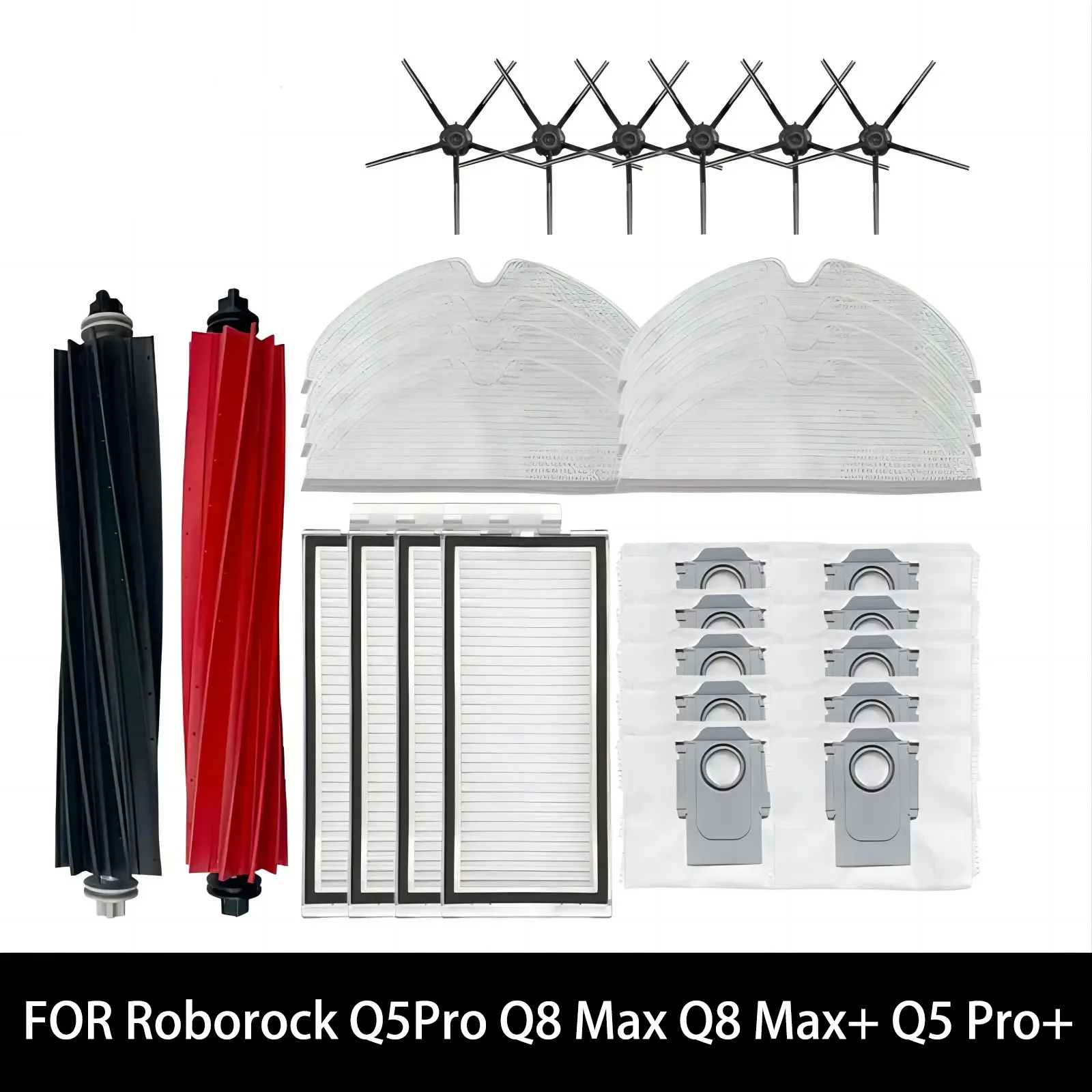 

Main Brush For Roborock Q5Pro Q8 Max Q8 Max+ Q5 Pro+ Robot vacuum cleaner Accessories Hepa Filter Mop Dust Bag Replacement Parts