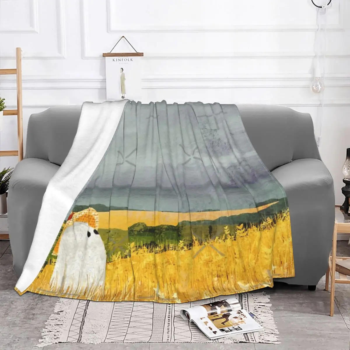 There'S A Ghost In The Wheat Field Again Plush Blanket Winter Blankets Custom Blanket Personalized Throw Blanket