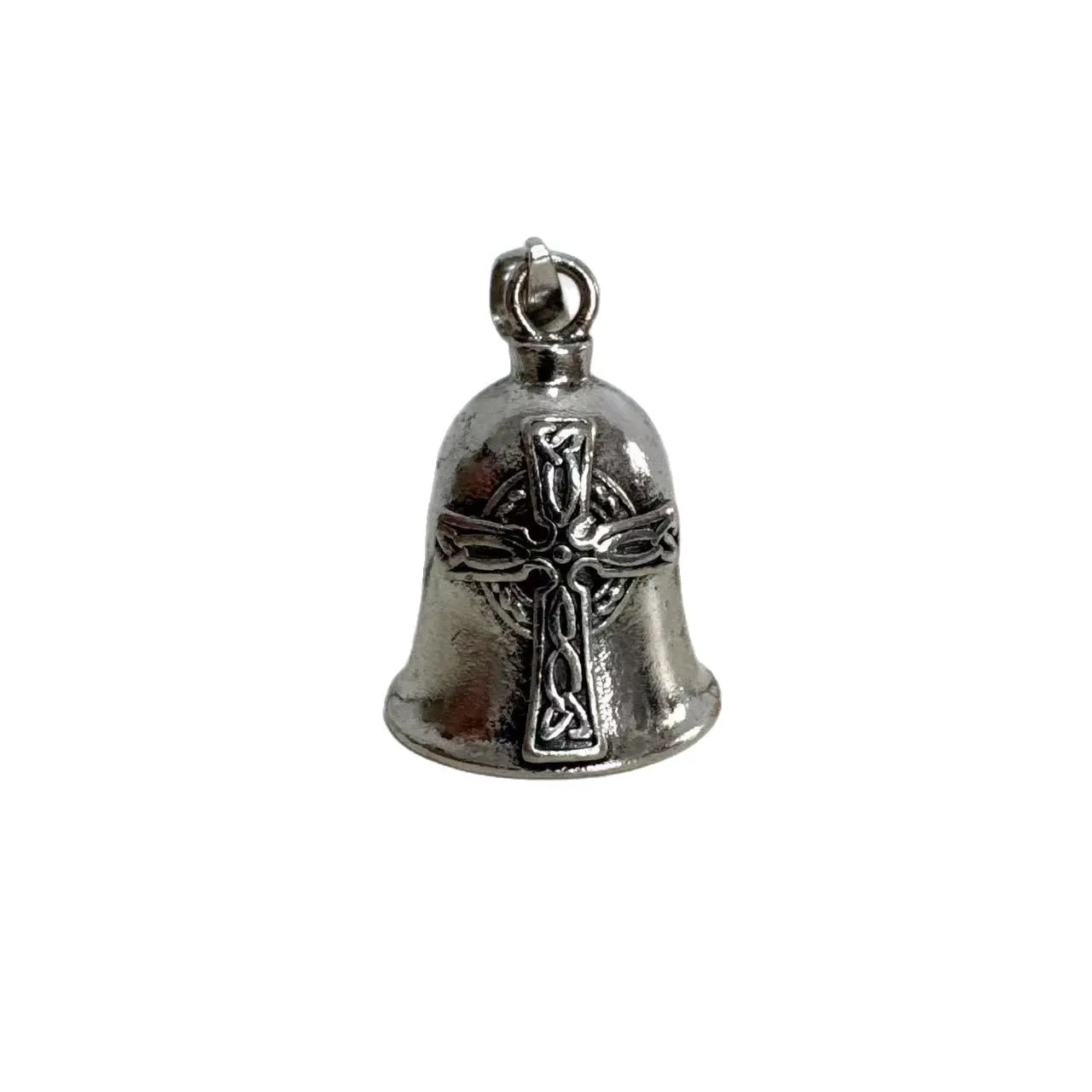 Nordic Viking Cross Riding Lucky Exorcist Bell Necklace Male Punk Hip Hop Pendant Accessories